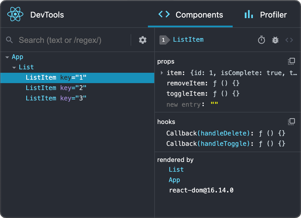 スタンドアロン版 React Developer Tools